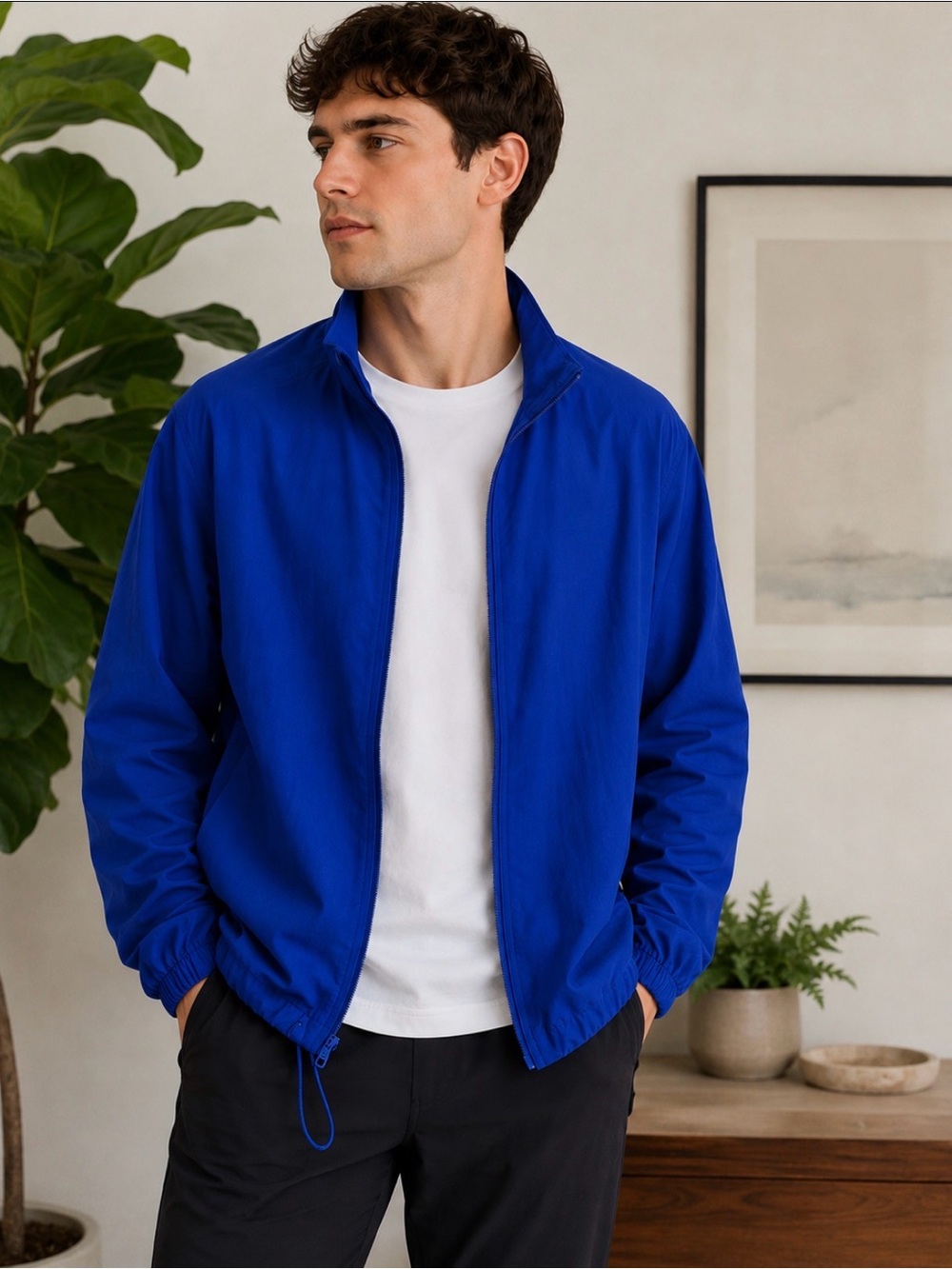 Lululemon Men’s Blue Lightweight Zip Jacket – Size XS